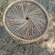 Vintage antique rattan wicker chair armchair