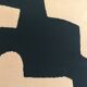 Poster on kraft paper by Eduardo Chillida, Museo de arte abstracto español, cuenca, 1980