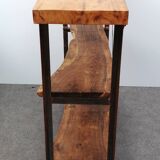 1940s workbench redone in metal and oak board