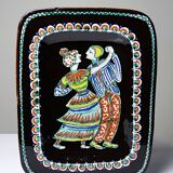 Ashtray, glazed ceramic wall decoration A.D. Schweizer Steffisburg, circa 1960