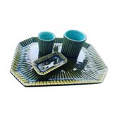 Service slurry art deco composed of a Tray, two pots and a small old and collector's dish