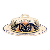 Camembert dish or butter dish in Rouen earthenware