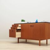 Enfilade en teck, design danois, années 60, fabriquée au Danemark