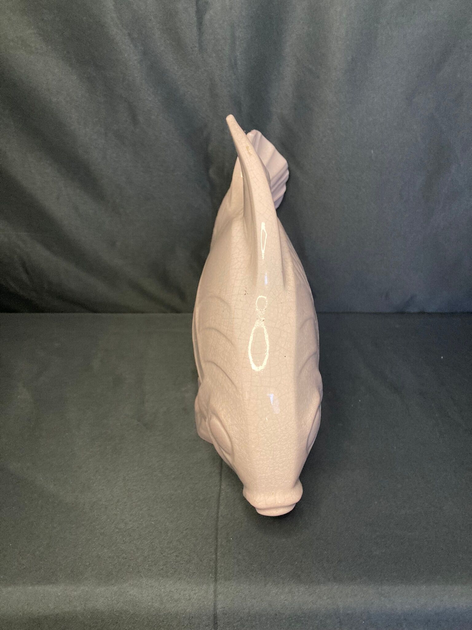 Le Jan, large ceramic fish cracked art deco circa 1930