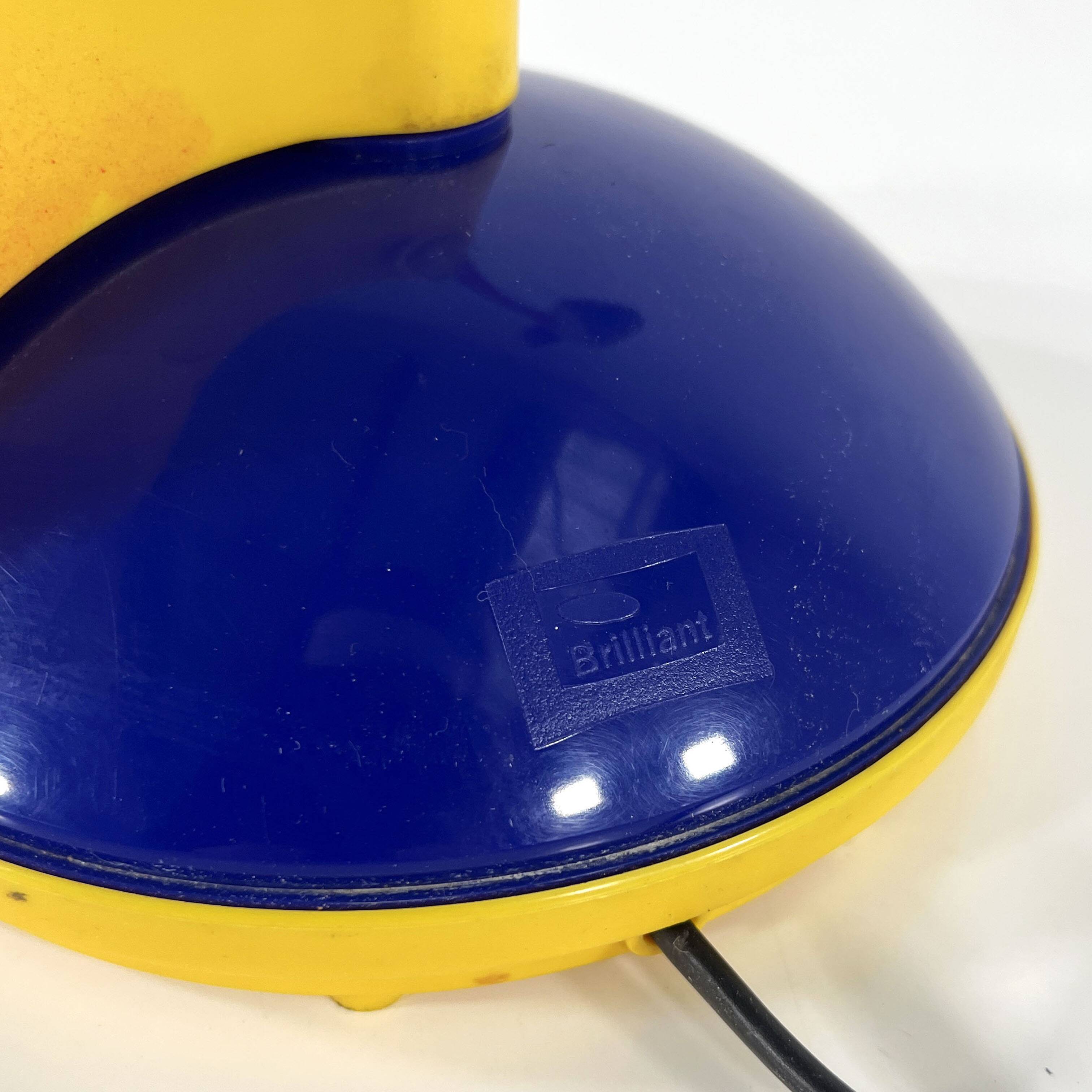 Lampe de bureau toucan bleu et rouge de brilliant leuchten Germany, 1980