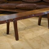 Brutalist elm bench by Aranjou, 1950s