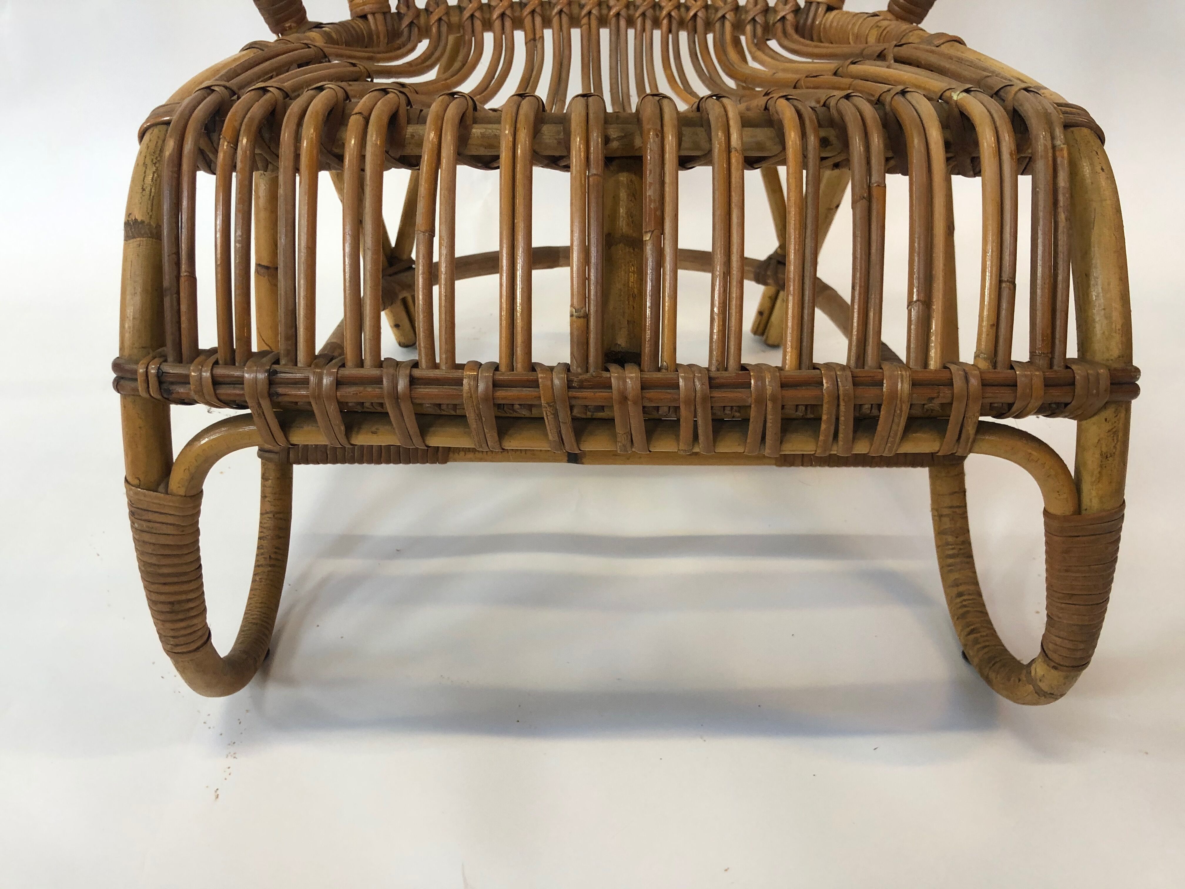 Van Rohe Noordwolde rattan chair, 1960