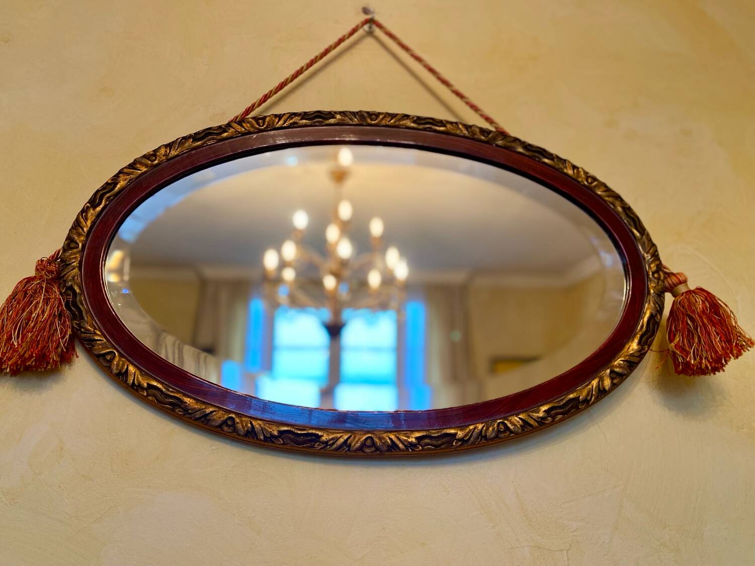 Oval mirror - Art Deco period - 1920