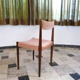 Set of 4 Velvet Dining Chairs in Walnut from Lübke, Germany 1960s