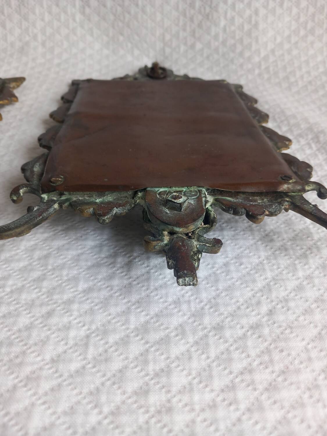 Pair of antique bronze mirrors – Louis XV / Rococo style – 19th century