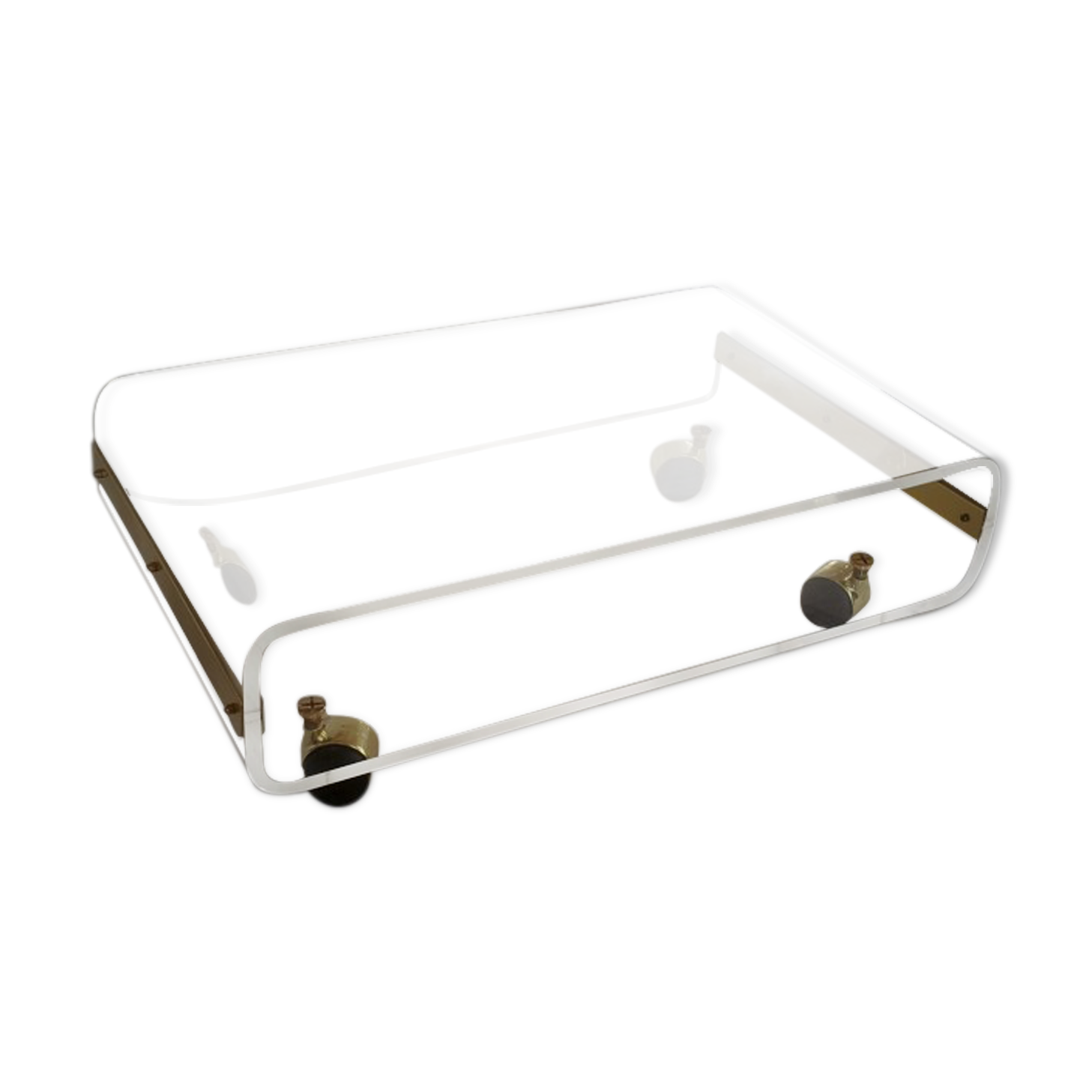 Vintage plexiglass side coffee table