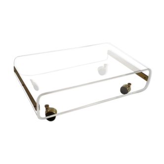 Vintage plexiglass side coffee table