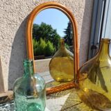 Miroir en rotin vintage
