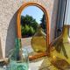 Miroir en rotin vintage