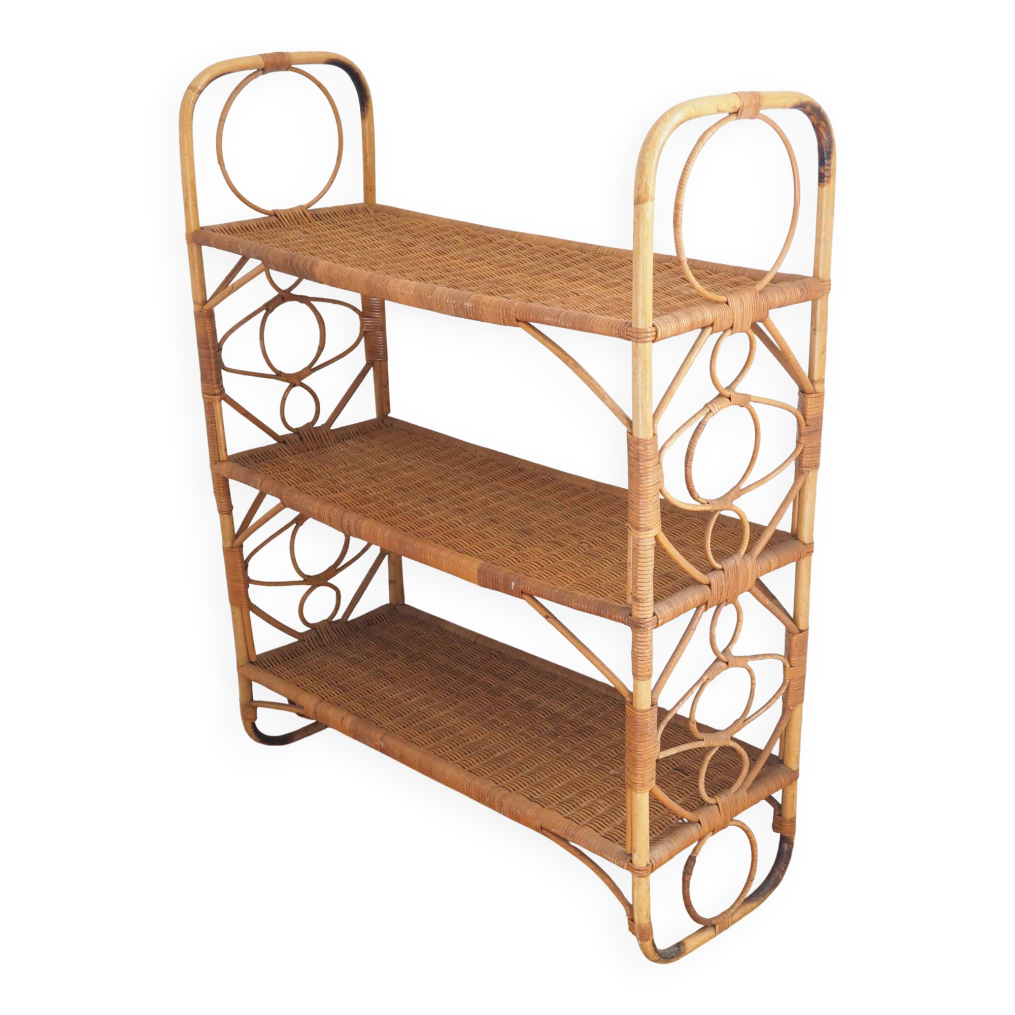 Rattan bookcase