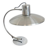 Lampe de table en aluminium du milieu du siècle, sculpturale et décorative, design intemporel