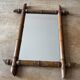 Faux bamboo wood mirror