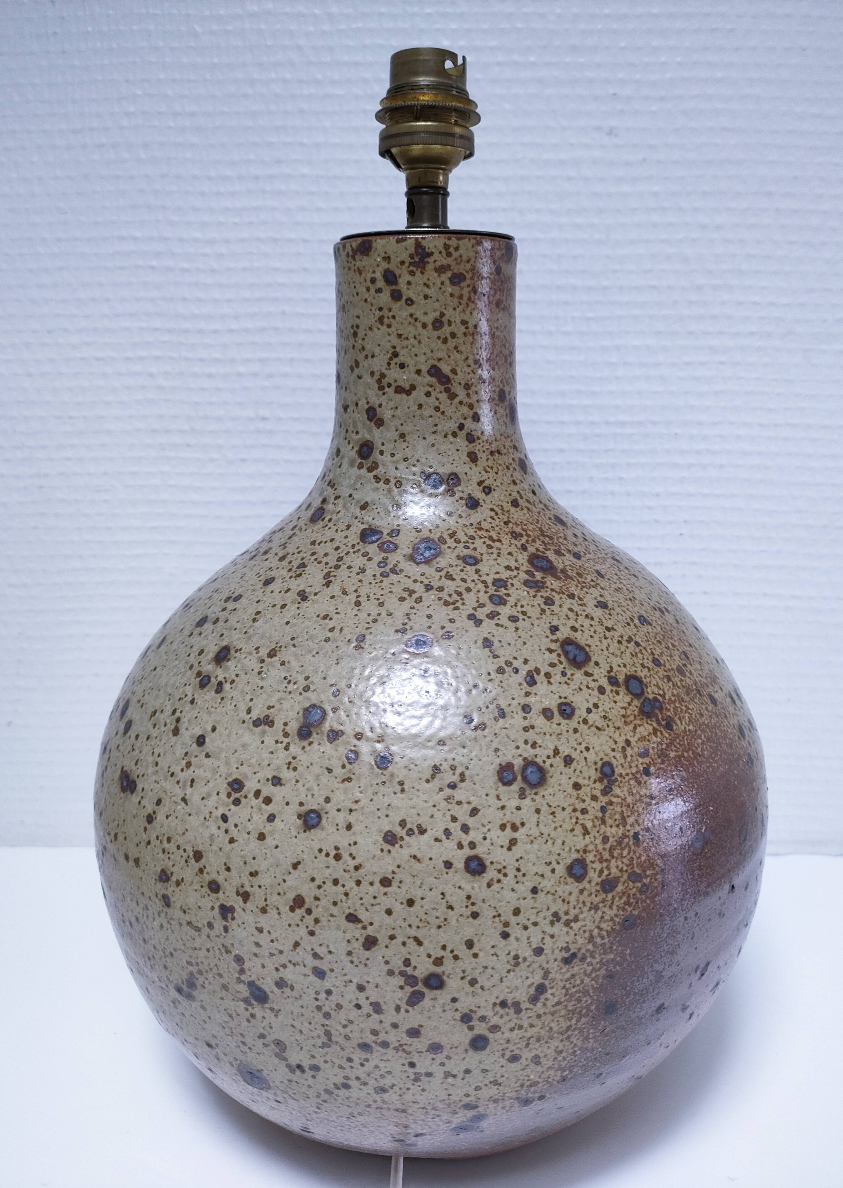 XL pyrite sandstone lamp base H. 34 cm