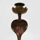 Paire d'anciens bougeoirs cobra en bronze de à gravure détaillé. Vers 1950