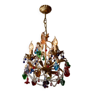 lustre vintage en laiton