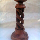 Wood candlestick