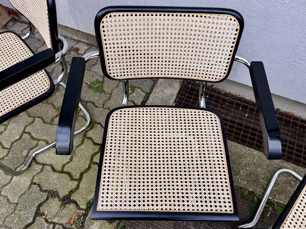 Série De 4 fauteuil chaise style Marcel Breuer
