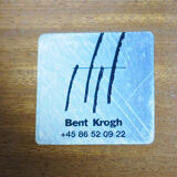 Table demi-ronde en teck, design danois, années 1970, fabricant: Bent Krogh