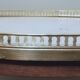 Saddle pedestal table with marble top in Louis XV style
