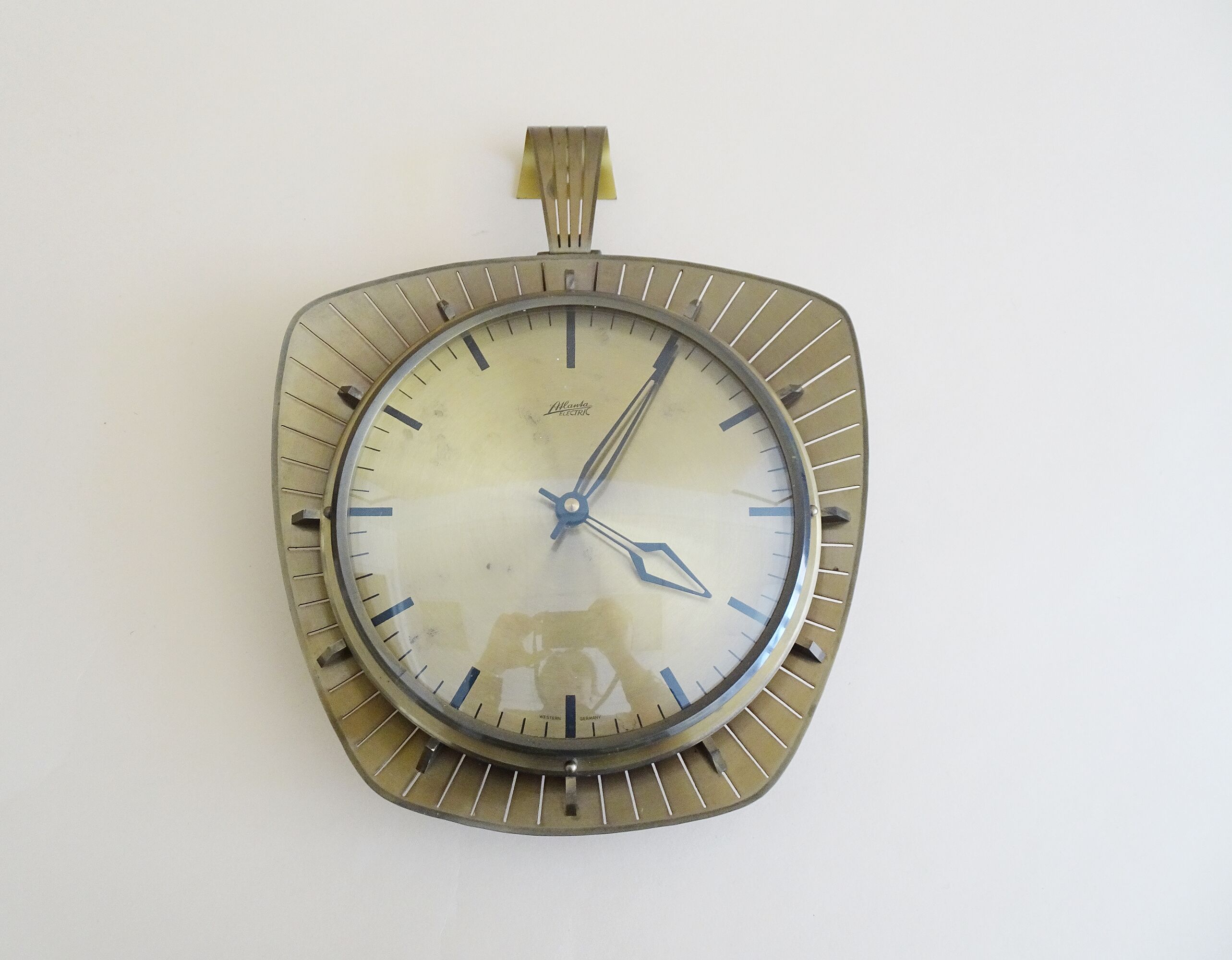 Atlanta Electric brass wall clock