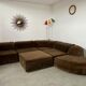 Old vintage modular sofa 6 elements of the 70s velvet / design