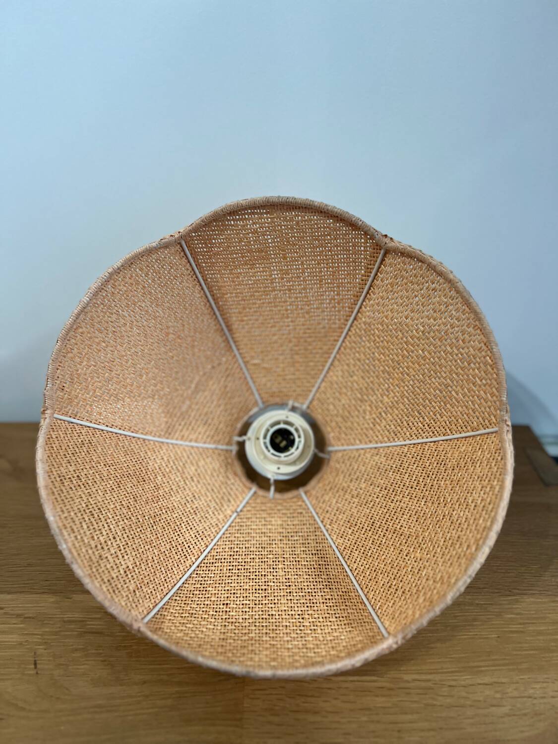 Vintage raffia pendant light