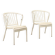 Vintage white enamel metal chairs, Italian design, 1970s-1980s.