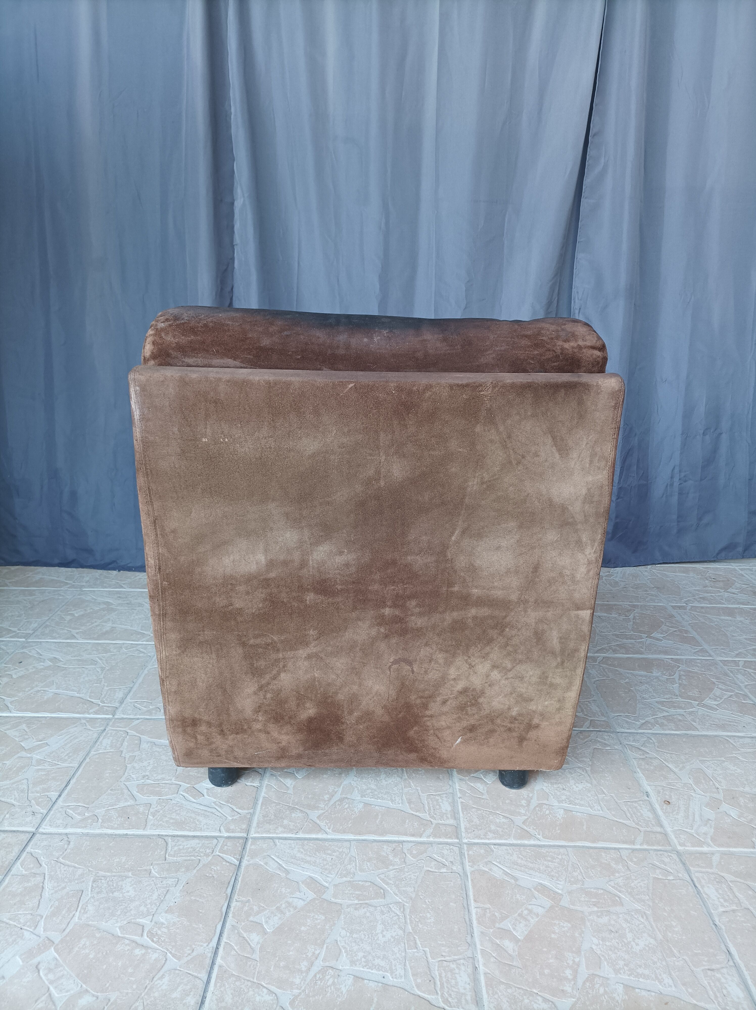 Fauteuil en cuir et métal chrome