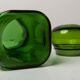 Pot de pharmacie vert en verre 1960
