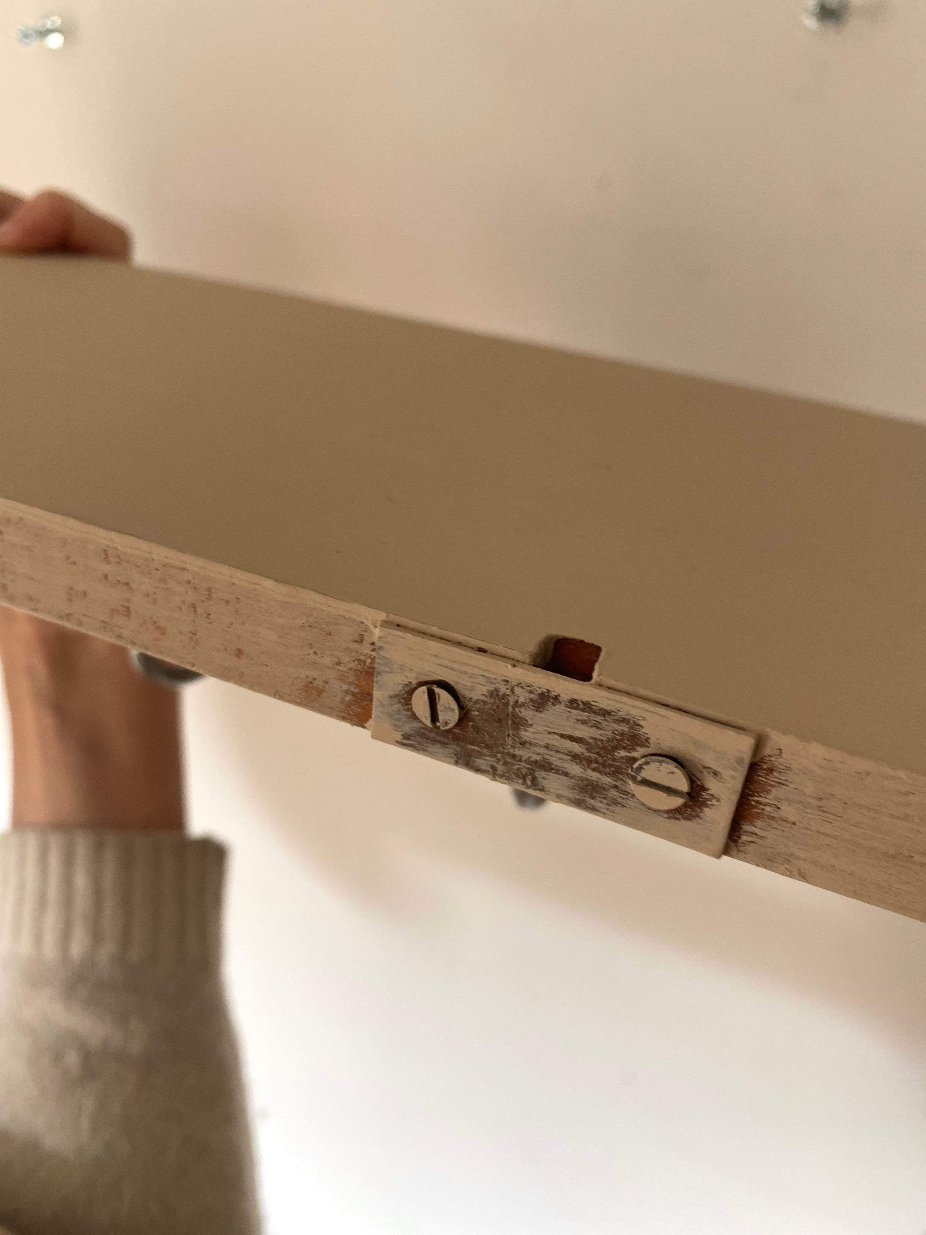 Antique wooden wall shelf