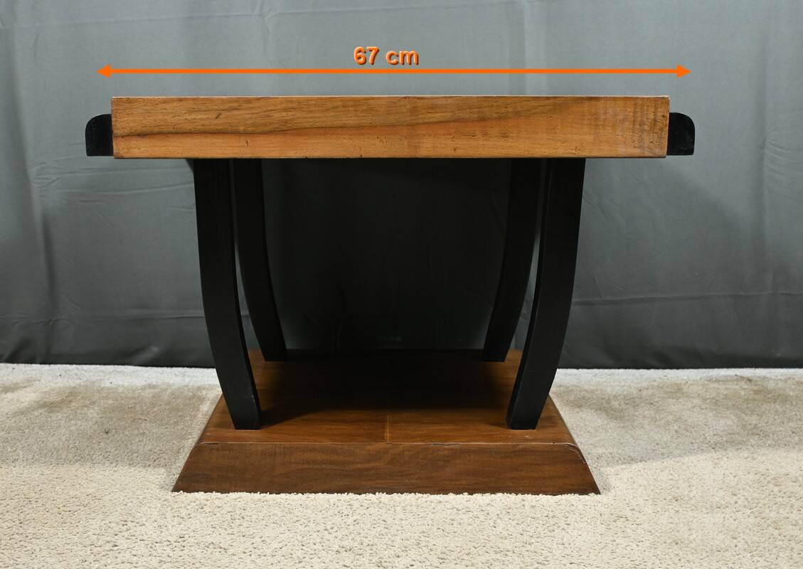 Art Deco Walnut Coffee Table – 1930