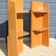 2 asymmetrical bedside tables in oak veneer