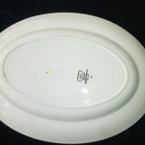 Oval earthenware dish Digoin Sarreguemines Model Rosa