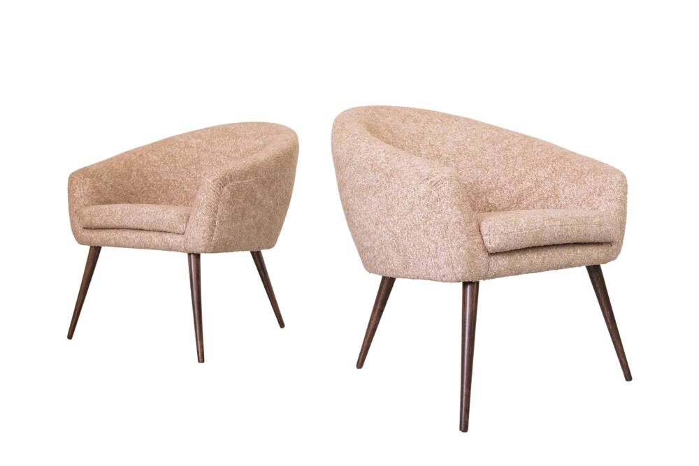 Vintage Pink Shell Armchairs “Fabian”, Lubuskie Fabryki Mebli, Poland, 1970