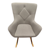 Rocking chair in gray fabric in new condition