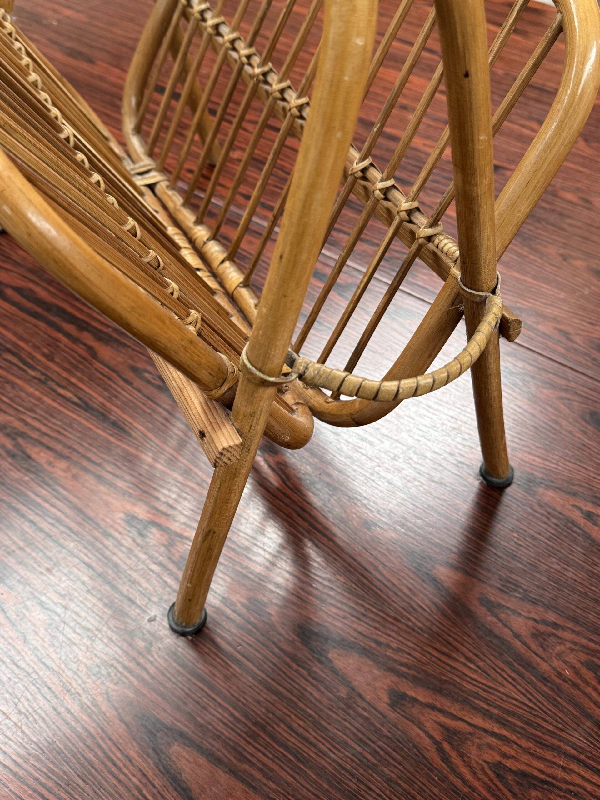 Wicker magazine rack