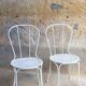 Paire de chaises de jardin en fer
