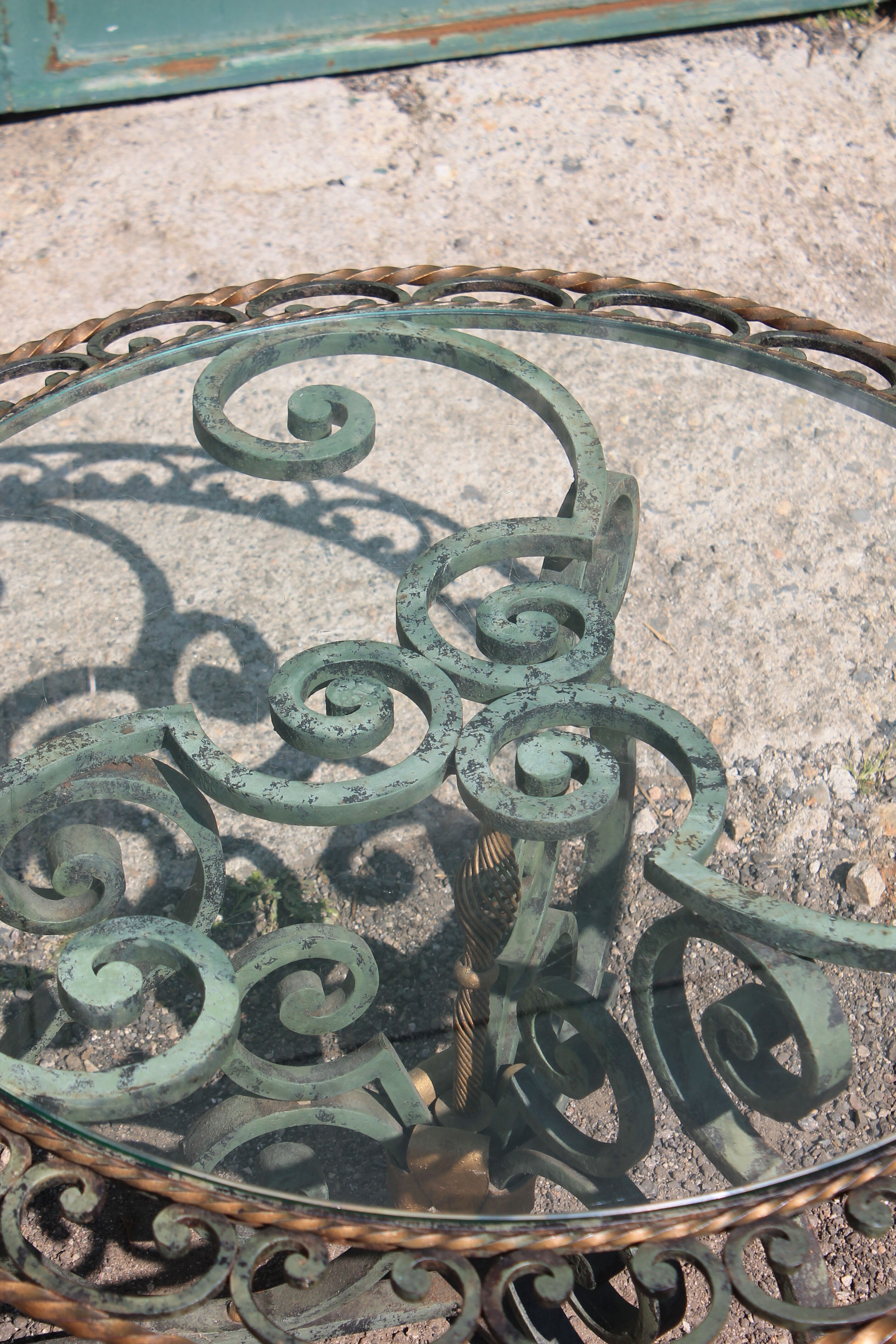 Wrought iron coffee table