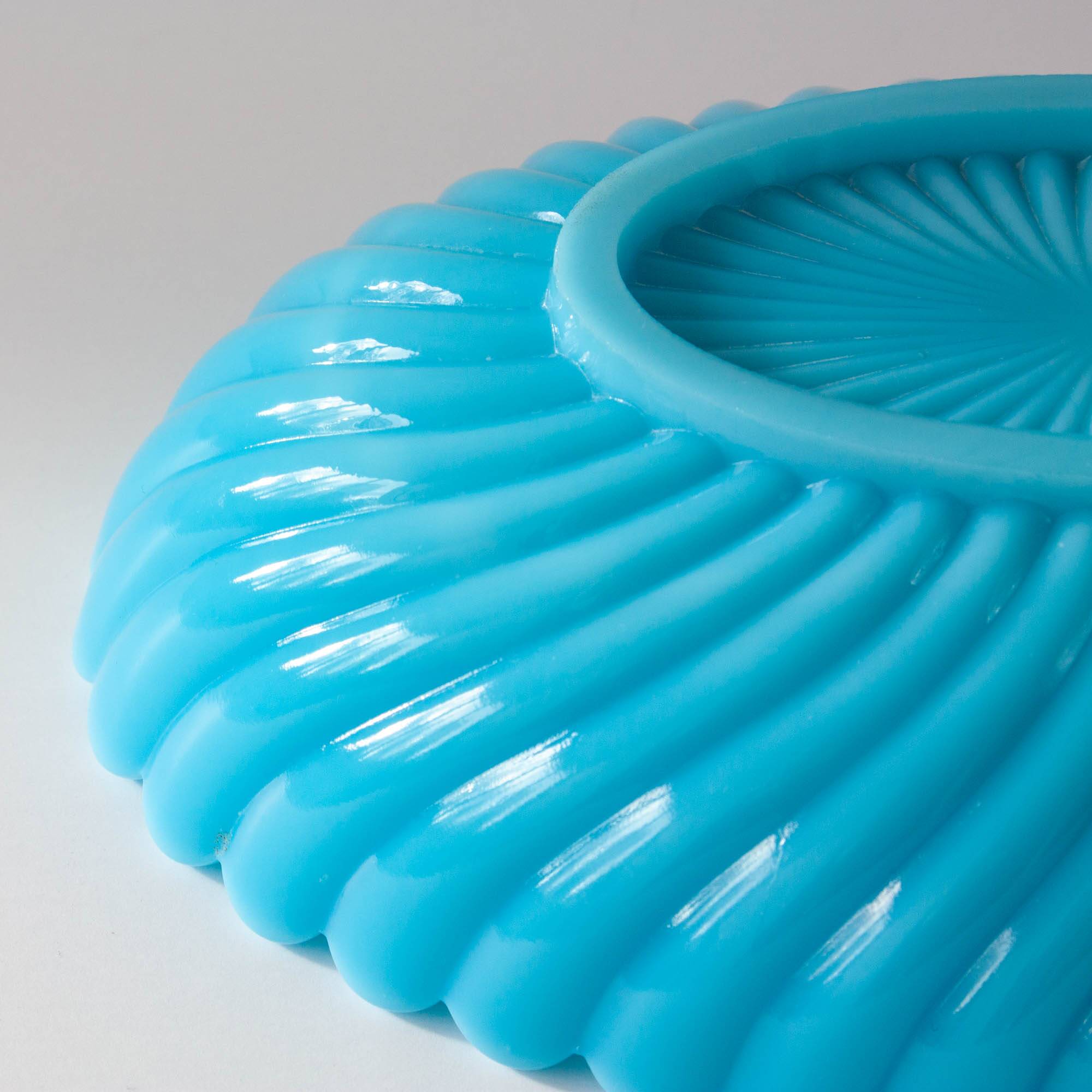 1940s Art Deco Portuguese Glass Bowl by IVIMA