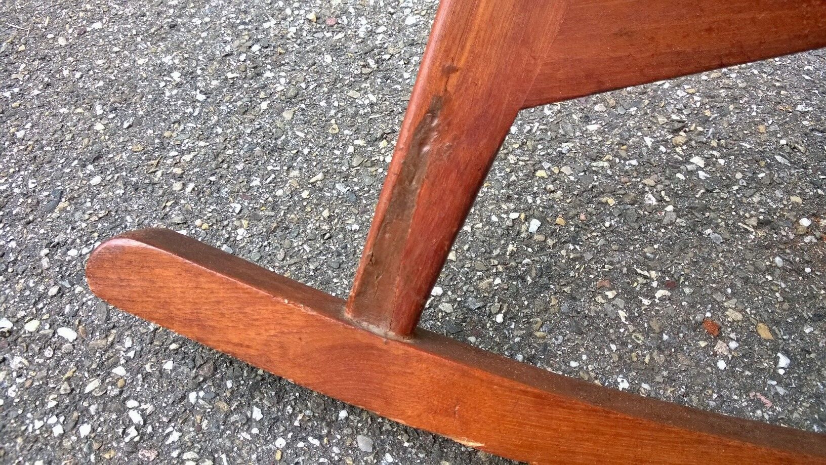 Scandinavian rocking chair in teak