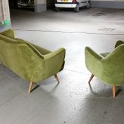 Sofa sofa year 50/60 organic iced green style Kurt Ostervig Organic Sofa