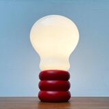 Giant table lamp or floor lamp in the shape of a light bulb from the mid-century German space age by Ingo Maurer for M Design, 1960s.