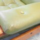 Vintage Scandinavian seventies G-møbel green leather lounge chair with ottoman