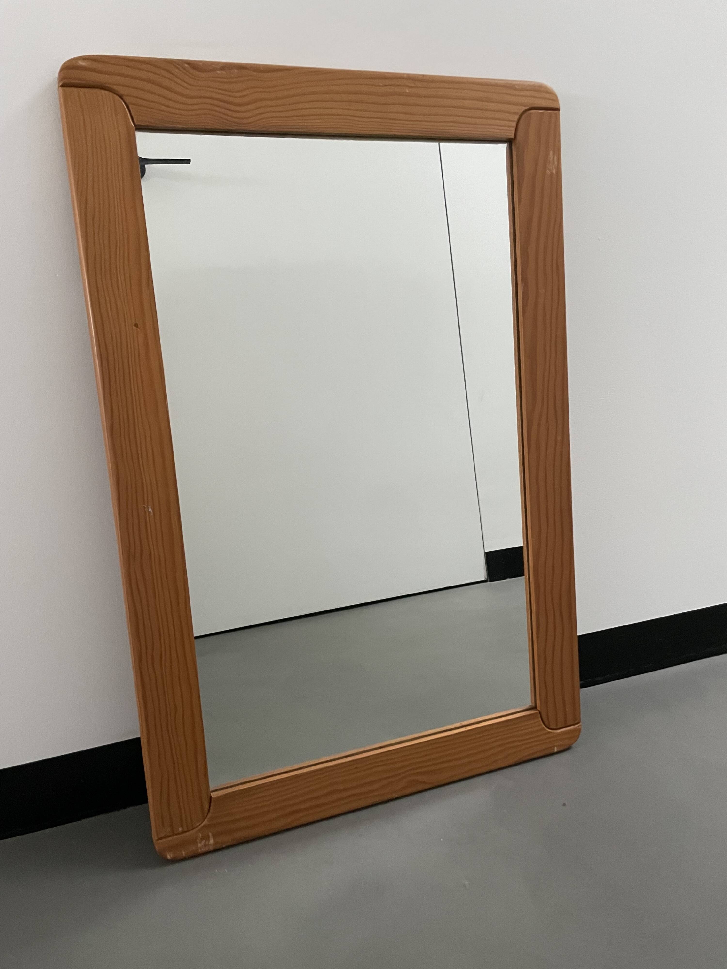 80s Regain pine mirror