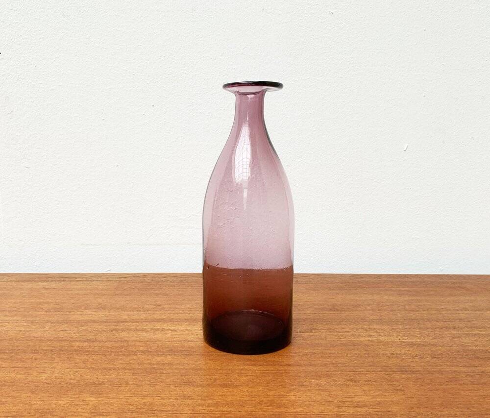 Mid-century Danish glass bottle vase, 1960s.